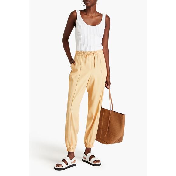 VINCE. White Ribbed-knit cotton-blend Tank Top Size M - Picture 2 of 7